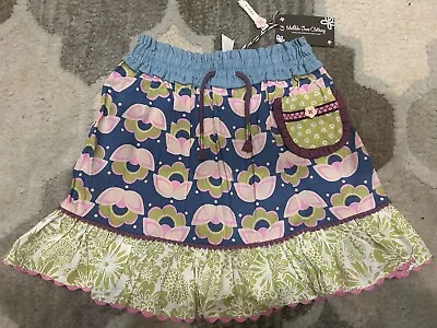 NWT Matilda Jane Enchanted Garden Modern Mix Multi-Pattern Skirt Size 6 • $18