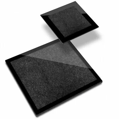 £19.99 • Buy Glass Placemat  & Coaster - Black Granite Rock Effect  #3321