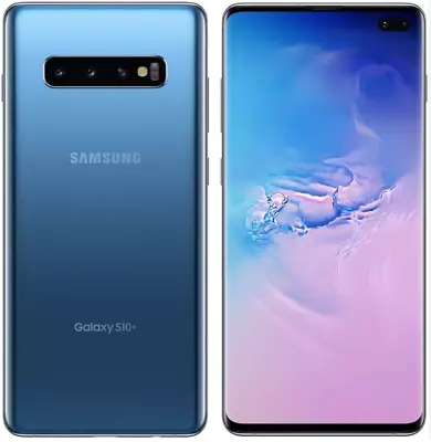 Samsung Galaxy S10+ SM-G975U Verizon Unlocked 128GB Prism Blue C Medium Burn • $115