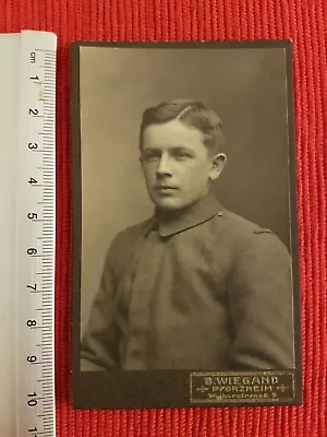 WW1 German Studio Portrait Of Young Soldier In Uniform - OSPW1 • $19.95