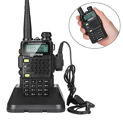 BAOFENG Walkie Talkie UV-5R5 VHF/UHF Rechargeable Wireless Two Way Radios 3-5KM • $25.99