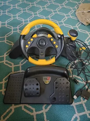 Mad Catz MC 2 Professional Gamers Series Steering Wheel (Taped) & Foot Pedals  • $20