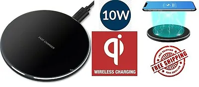 $9.99 • Buy FAST Charging Qi Wireless Charger Pad Receiver For IPhone 11 XS XR 8 Galaxy 9 10