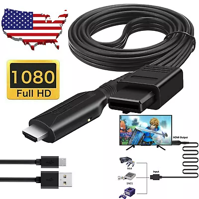 N64 To HDMI Converter Adapter 1080P HD Cable For Nintendo Gamecube NES SNES • $10.28