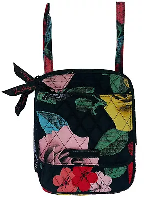 Vera Bradley Havana Rose Black Hipster Crossbody Shoulder Bag Purse Organizer • $43.95