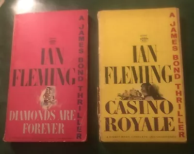 2 Books Ian Fleming James Bond Casino Royale Diamonds Are Forever • $9.99