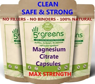 £19.99 • Buy Magnesium Citrate 650mg Capsules Super Strong Effective Vegan Capsules