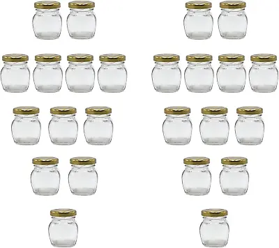 U-Pack 2Oz Glass Jar With Gold Lid For Honey Jam Spice Pack Of 24 Sets • $24.97