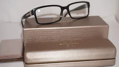 BVLGARI Eyeglasses New Authentic Black Silver BV3014 501 56 17 140 • $249.94