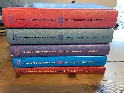 Lemony Snicket A Series Of Unfortunate Events Hardback Books 1 2 4 6 7 Bundle • £5.99