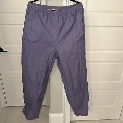 Vintage Columbia Storm Ibex Rain Pants Womens Large XL Purple Waterproof PVC NWT • $31.99