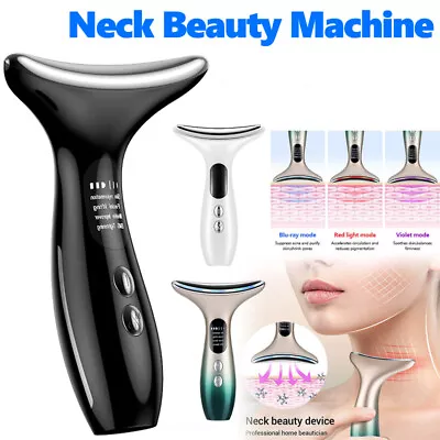 LED Microcurrent Face Neck Beauty Machine Facial Skin Tightening Lifting Device • £13.92