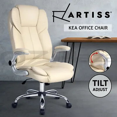 $159.95 • Buy Artiss Office Chair Leather Executive Computer Gaming Chairs Black White Beige