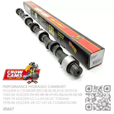 Crow Cams 35667 Camshaft 6 Cyl 202 Red/blue/black [holden Vb-vc-vh-vk Commodore] • $498.12