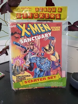 Marvel Comics 1996 X-Men Sanctuary Sticker Album Starter Set - Like New • $18.17