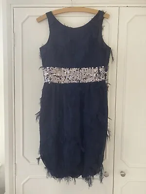 Stunning Designer Kate Fearnley Dress. Navy. Sequins. Small • £29