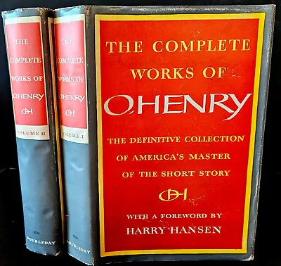 The Complete Works Of O. Henry Volumes I And II Doubleday 1953 Hardcover/DJ • $18.99