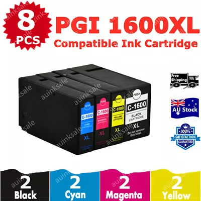 8X Non-OEM PGI1600XL PGI 1600XL Ink Cartridges For Canon Maxify 2360 MB2760 • $28.90