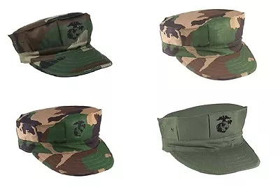 Marine Corps Fatigue Caps Military Gov't Spec 2 Ply Hat - CamoOD - XS - XL • $13.99