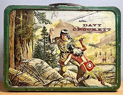 1955 American Thermos Davy Crockett Metal Lunchbox • $50