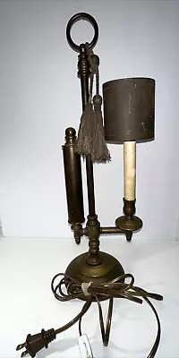 Vtg Underwriters Brass Student Desk Lamp Metal Shade French Bouillotte Dbl Arm • $150