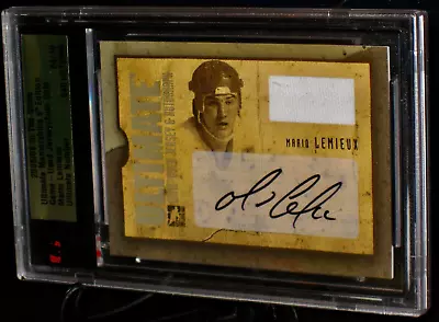 Mario Lemieux Auto Game-used Jersey Gold 2005/06 Itg Ultimate Memorabilia !! • $50.53