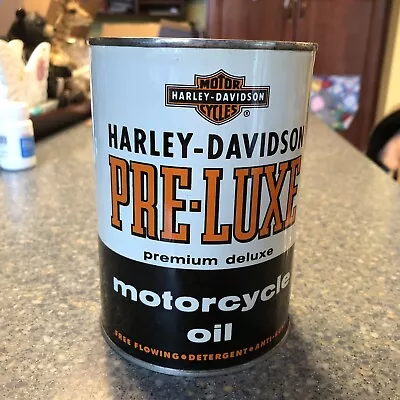 Vintage RARE HARLEY DAVIDSON Motorcycles Pre-luxe Motor Oil Can -empty & Sealed • $350