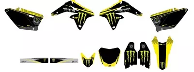 New D'cor Suzuki Rmz Monster Complete Raceline Graphics Kit Black/yellow 13-5348 • $89.95