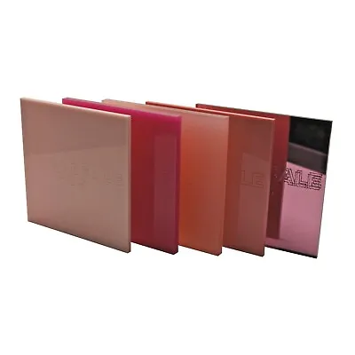 Pink Colour Frosted & Mirror Perspex Acrylic Sheets - 3mm & 5mm Thickness • £51.28