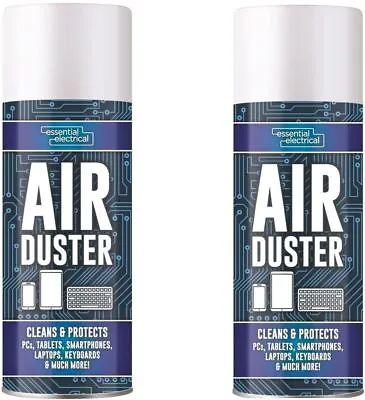 2 X Compressed Air Duster Spray Can Cleaner Tech Gadgets Laptop Keyboard Printer • £6.49