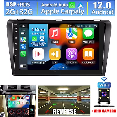 9  Head Unit 2+32G Android 12 Stereo Radio For 2003-2009 Mazda 3 GPS NAV Carplay • $189.59
