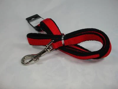 Zack Zoey Fleece Lined Red Black Collar & Leash 14-18  • $10