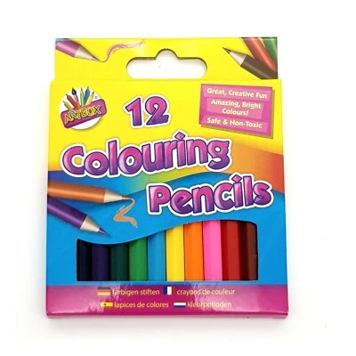 £2.39 • Buy Artbox 12 Half Size Colouring Pencils Crayons Set Pack Assorted Colours