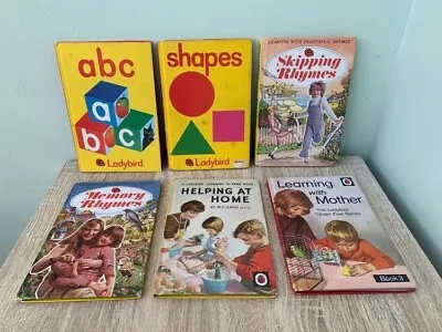 £10 • Buy Vintage Ladybird Books Early Learning X 6 Learning With Mother/abc/Shapes