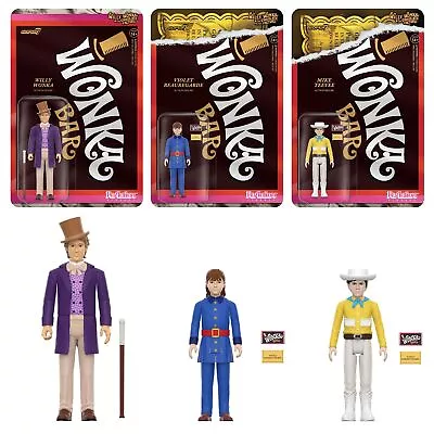 Super7 Willy Wonka & The Chocolate Factory Reaction Figures Bundle Wave 01 - ... • $107.77