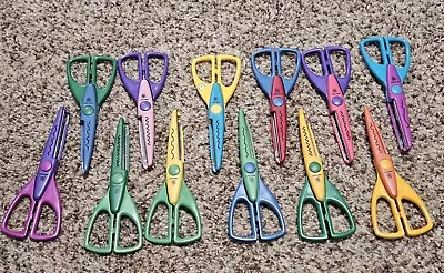 Provo Craft 7  Scrapbooking Scissors Decorative Edge Paper Shapers Lot Of 12 EUC • $18