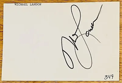Michael Landon Signed Autographed 4x6 Card JSA Little House On The Prairie • $499.95