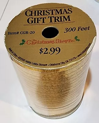 Vintage Gold Metalic Holographic Gift Trim Craft Curling Ribbon 300 Ft Unopened • $9.90