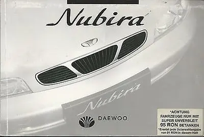 DAEWOO NUBIRA J100 Operating Instructions 1998 Operating Instructions Manual BA • $29.57