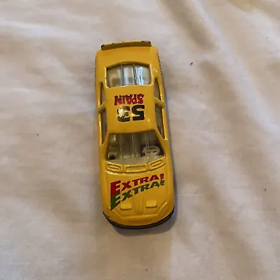 Brand #53 Extra! Extra! Spain Stock Car Yellow Die Cast Toy Race Car Vehicle • £10