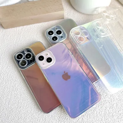 $7.19 • Buy Clear Laser Soft TPU INS Phone Case For IPhone 13 Pro Max  12 11 XS X  7 8 Plus