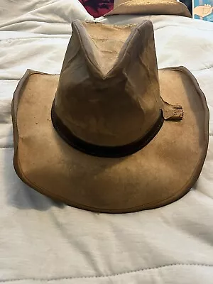 Rare Vintage Stetson Leather Cowboy Western Hat XL W/Union Label Super Old!! • $79.95