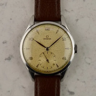 C.1946 Vintage Omega Jumbo Calatrava 38.5mm Steel Watch Ref.2505 Cal.30T2 W/ Box • $4650