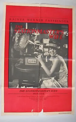 Fassbinder's  The Stationmaster's Wife  (1982) Original One-Sheet Movie Poster • $12.99
