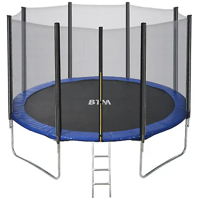 Trampoline 6ft 8ft 10ft With Enclosure Safety Net Ladder Outdoor Garden PZ • £116.99