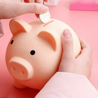 £6.98 • Buy Piggy Bank Saving Coins Money Box Cash Fund Gift Plastic Pig Children Gift Toy