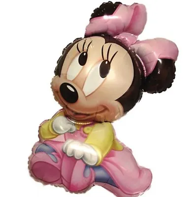 Baby Minnie Mouse Helium Foil Balloon Birthday Party 1st New Baby • £5.99