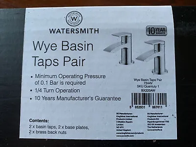 £38 • Buy Watersmith Wye Basin Pillar Taps