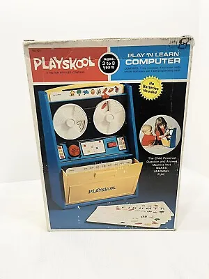 Playskool Play 'n Learn Computer 1970's Educational Game Made In USA With Box • $39.99