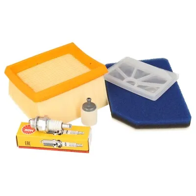 Service Kit Fits MAKITA DPC6200 DPC6400 Air Filter Fuel Filter Spark Plug • £21.56